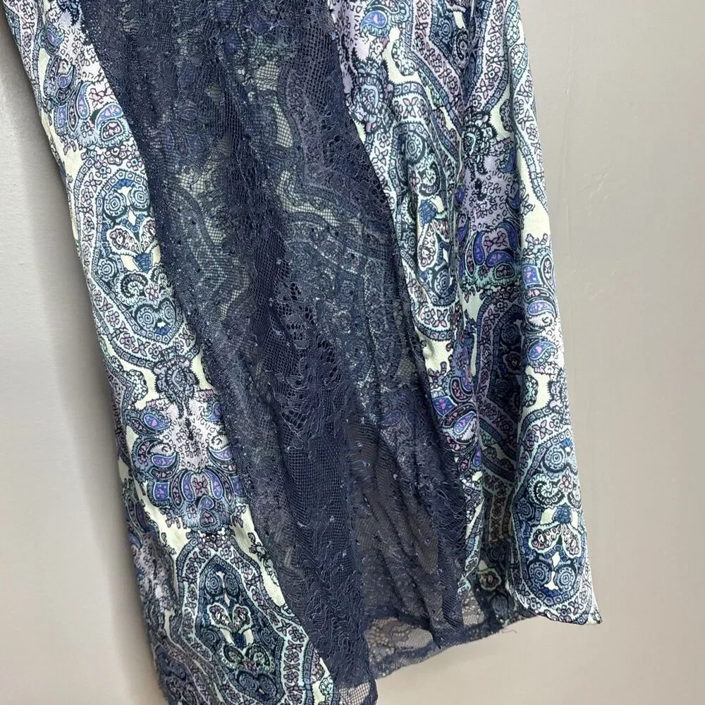 Victoria’s Secret Satin Purple Paisley Lace Trim Small Camisole